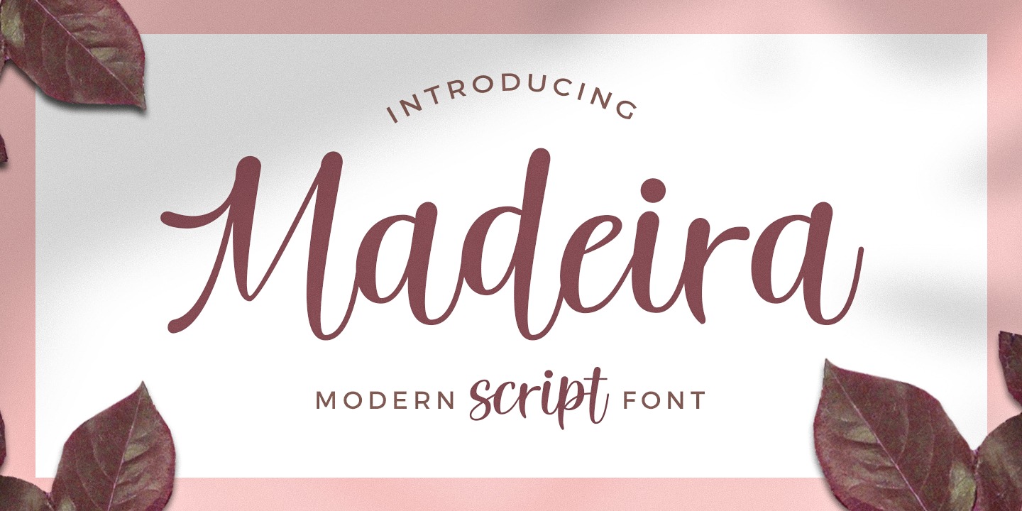 Beispiel einer Madeira Script Regular-Schriftart